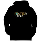 Powered by Linux Hobbies Mens Hoodie (Black, Sizes X-Small – XXX-Large)